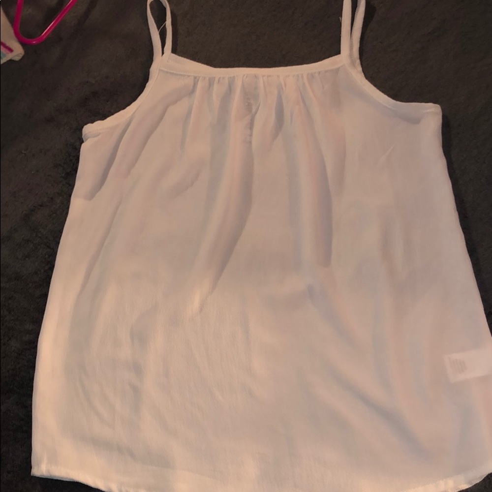 White tank top never worn size  smal